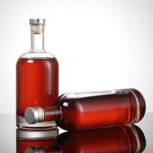 Custom 500ml 700ml 750ml 1000ml Empty Wine Liquor Vodka Brandy Whiskey Bordeaux Wholesale Glass Bottle