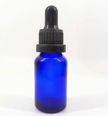 15ml Blue Glass Essence Oil Dropper Bottle Medicine Bottle with Black Dropper