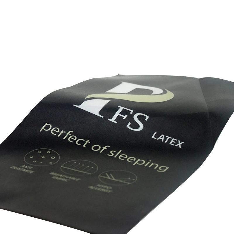 High Quality Black Background Printing White Logo Gloss Satin Ribbon Label