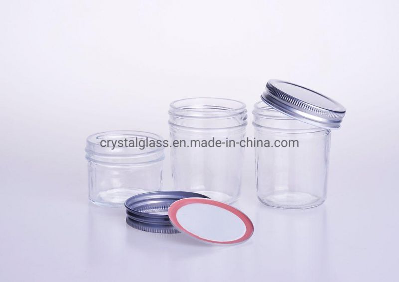 4oz Mini Size Smooth Surface Glass Wide Mouth Mason Jam Jelly Jar with Tin Lid