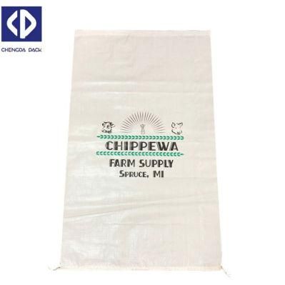 Laminated Big Packing Agriculture Sack Used 25kg 40kg 50kg PP Woven Feed Bag