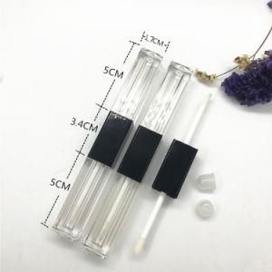 Transparent Double Sided Tube Black Lip Gloss Eyelashes Tube