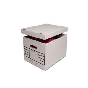 Empty Archive Storage Box Brown Corrugated Document Packaging Box