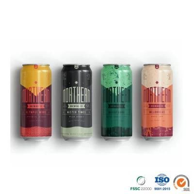 473ml 16oz Standard Low Minimum Order Quantity Custom Printed Blank Aluminum Beverage Beer Drink Can