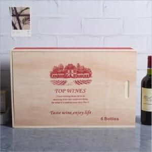 2021 Factory Custom Engraved Gift Wooden Wine Box Packing for 2 Bottles