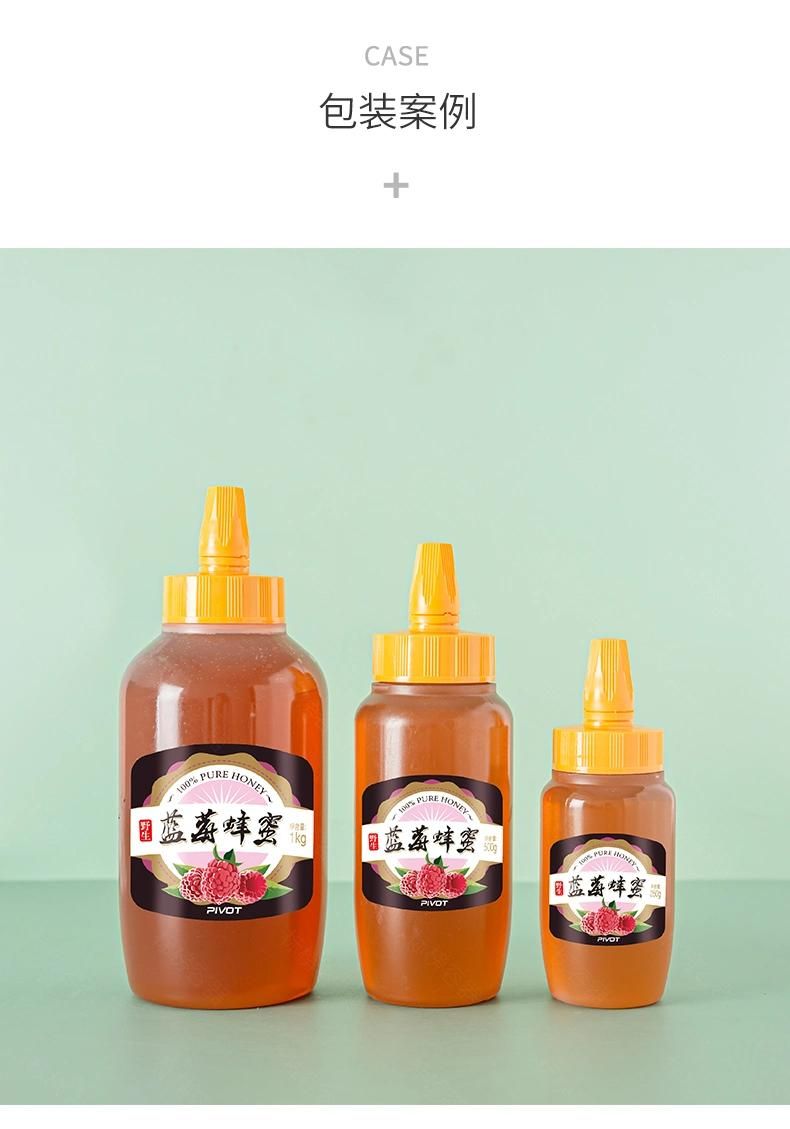 250g 500g 1000g Plastic Honey Syrup Ketchup Jam Hot Fill Beverage Squeeze Bottle