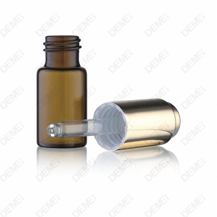 5ml-20ml Wholesale Cosmetic Packaging D19.5mm Stright Round Clear and Amber Serum Essential Oil Tube Glass Bottle with 13mm 18mm White Press Button Dropper Cap