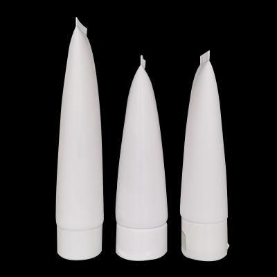 Empty White Cosmetic Plastic Tube with Screw Cover for Face Cream