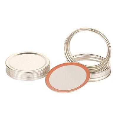 Wide Mouth Sliver 70mm 86mm Split Type Regular Metal Canning Jar Glass Mason Jar Lids for Sale