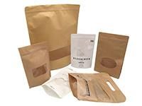 Custom Logo Eco Friendly Standing up Bottom Kraft Zipper Bag