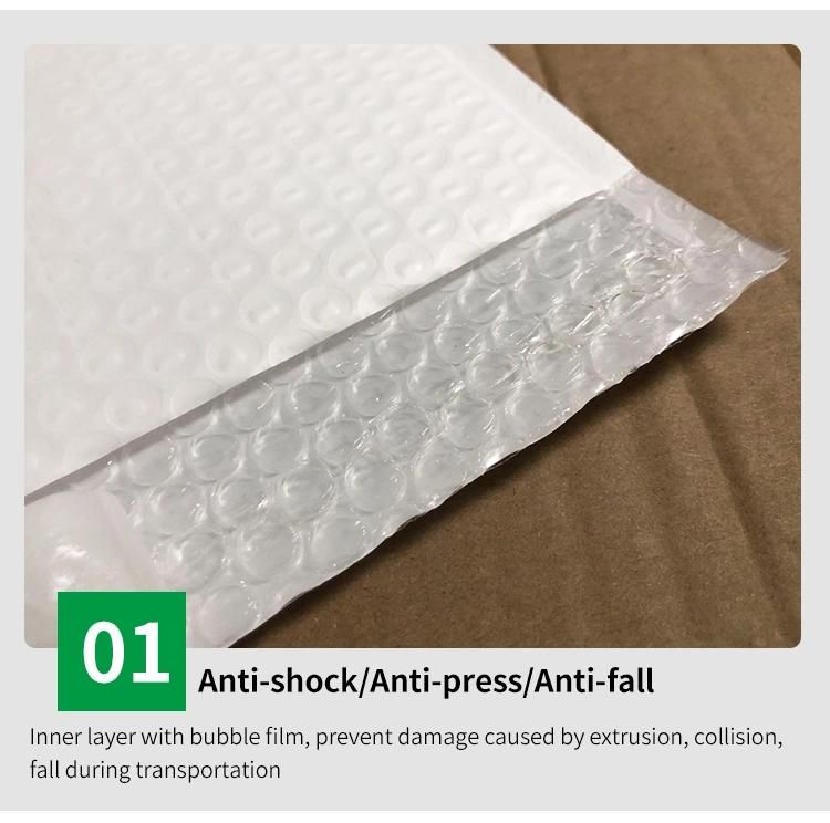 Wholesale Waterproof Shockproof Anti-Knock Adhesive Closure Bubble Mailer Protective Packaging Poly Bubble Bag