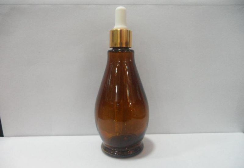 Amber Glass Dropper Bottle Single Gourd Shaped Essential Oil Bottle 10ml, 20ml, 30ml, 50ml, 100ml