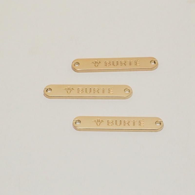 Manufacturer High Quality 1*4.5cm Debossed Metal Tag