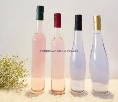 OEM Clear Glass Wine Bottle with Cork Lid 375ml 500ml