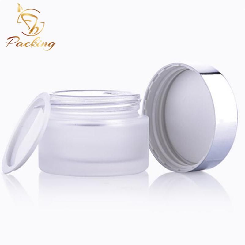 5g 10g 15g 20g 25g 30g 50g 60g 100g Frosted Glass Jar with Various Black Gold Silver Caps for Cosmetic Cream Face Cream Eye Cream etc