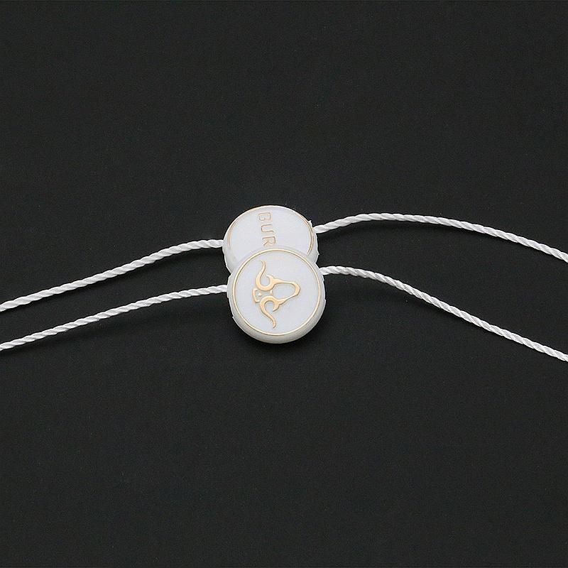 Custom High Quality White Embossed Seal String Tag