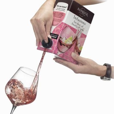 Custom Printing Aluminum Foil 2 Litre Wine Bib Aseptic Bag in Box