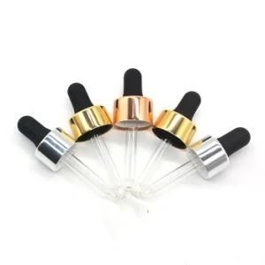 Glass Dropper for 18mm Neck Essential Oil Bottle Screw Cap Matte Gold