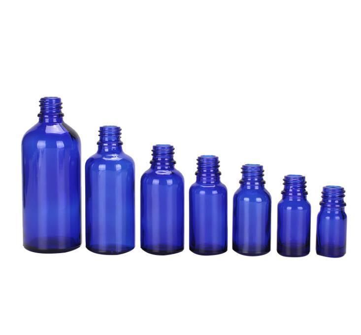 0.5 Oz 15ml Blue Glass Bottle with Black Dropper for Essence Oil