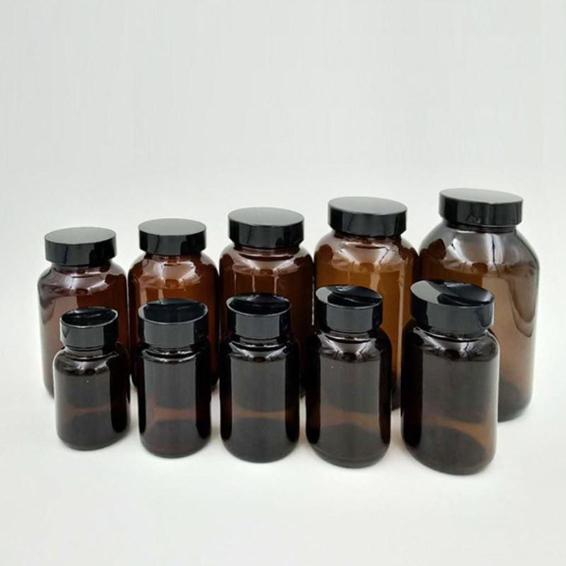 60cc 75ml 100ml 120ml 150ml 200ml 250ml 300ml 400ml 500ml Glass Pharmaceutical Bottles Pill Capsules Health Care Medicine Bottle