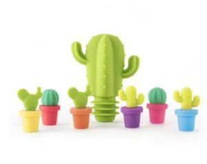 Custom Design Cactus Shaped Bottle Beer Silicone Corks Caps Stoppers