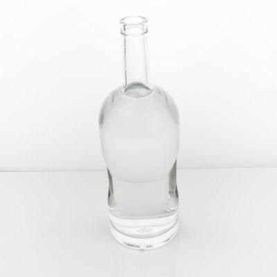 Glass Bottle 750ml 500 Ml Glass Liquor Bottle with The Glass Base and Ancient Ship