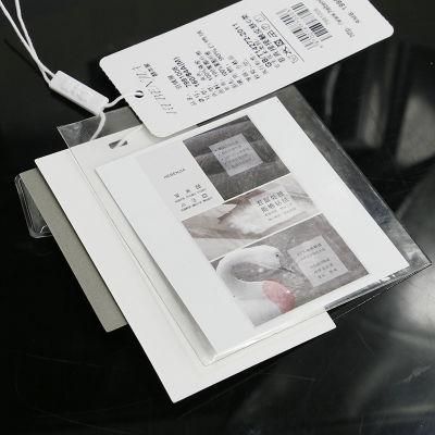 PVC Pouch Light Gray Color Fsc Paper Hangtag