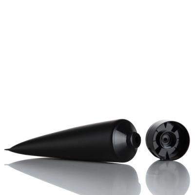 Matte Black Plastic Tube with White and Black Flip-Top Lid