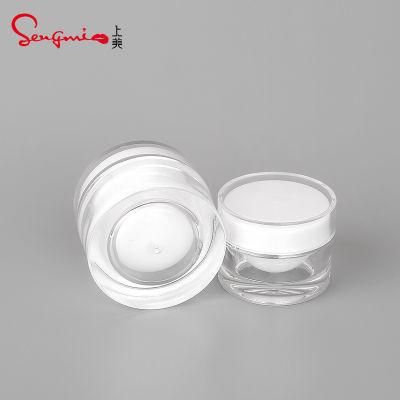 in Stock 5g 10g 15g 20g 30g 50g Low MOQ Plastic Clear Gold Empty Plastic Skin Care Cosmetic Jars Acrylic Cream Container