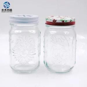 Factory Supply 12oz Glass Jar Mason Glass Bottle with Tinplate Lid