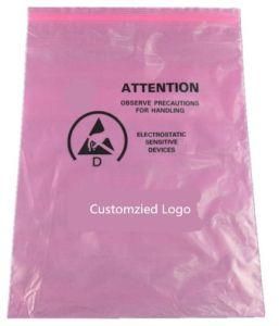 Factory Customized Electronic Packing and Shipping ESD PE Pink Bag