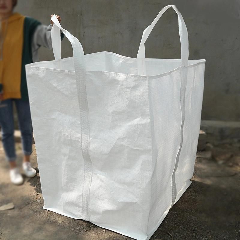 China Supplier PP Woven Bulk Big Ton Bag Jumbo Bag for Packing Stone, Fish Meal, Sugar, Cement, Sand Ton Fabric Bag