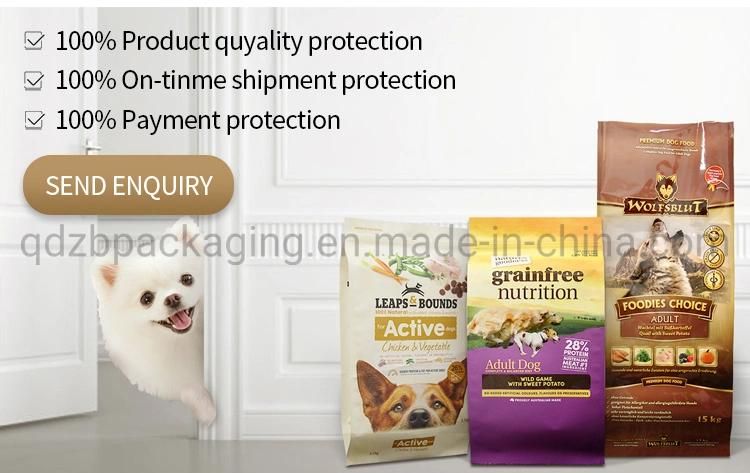 Plastic Pet Food Bag with Zipper for Dog Treats