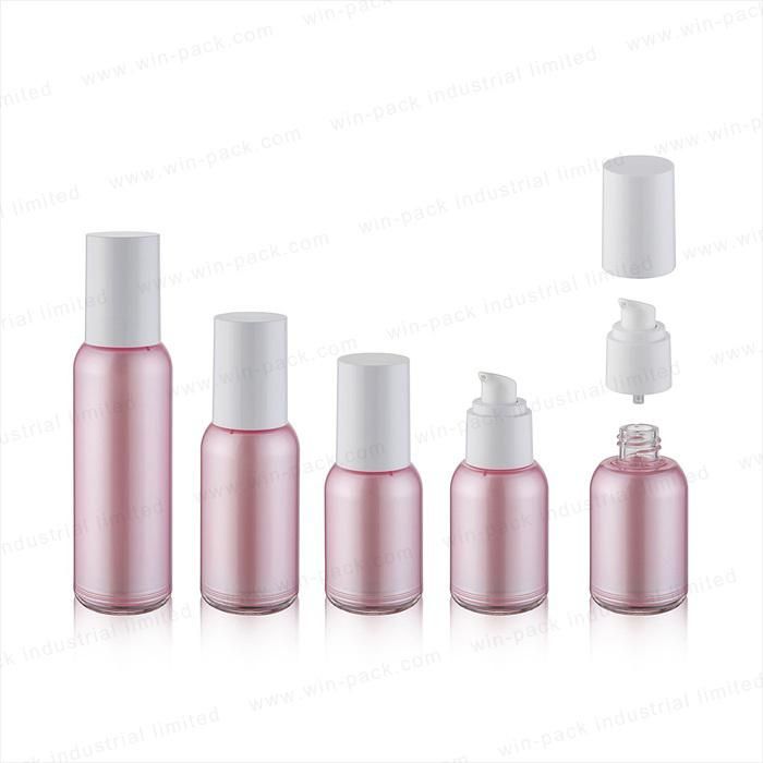 Winpack Cosmetic Plastic Lotion Airless Pink Bottle with Pump 20ml 30ml 50ml