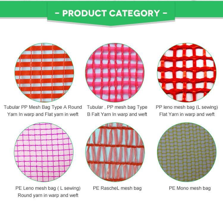 China Factory PP Leno Mesh Bags Manufacturer Vegetable Onion Potato Fruit Packaging Date Leno PE Net PP Mesh Bag