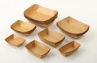 Biodegradable Disposable Kraft Paper Food Tray Factory Manufacturer Supplier