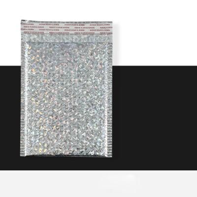 Laser Bubble Bag Holographic Packaging Envelope Poly Bag Pink, Silver