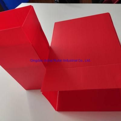 Red Printing Corflute Plastic Box PP Packaging Boxes for Drinks