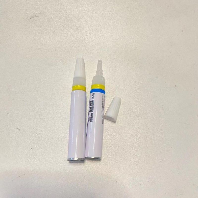 Customized 1g 3G 5g Aluminum Glue Tube with Plastic 3 Pieces Caps