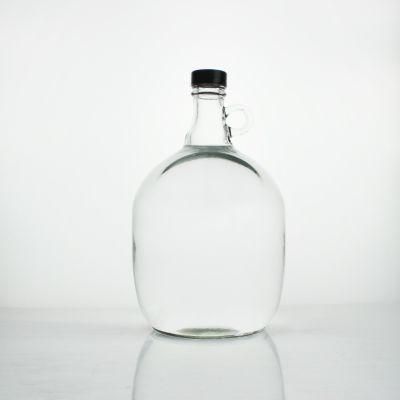 Hot Selling 250ml 500ml Flat Empty Clear Glass Liquor Bottle for Whisky Rum Spirits Vodka Gin with Stopper