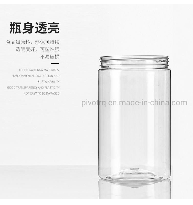 400ml/500ml/615ml Wholesale Pet Plastic Jars Food Packaging Clear Cans Wide Mouth Bottles