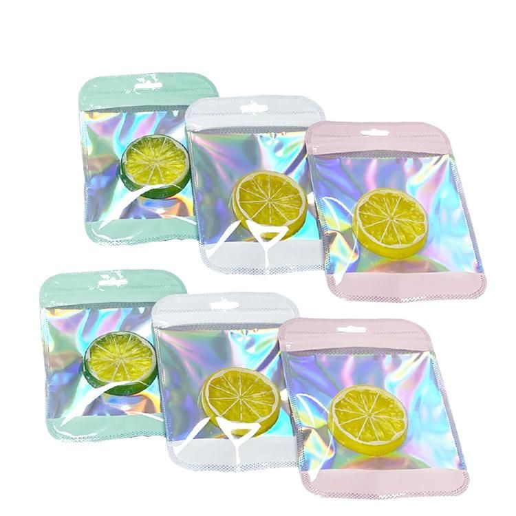 Holographic Film Plastic Bag Electronic Products Brush Zipper Bags