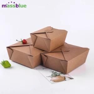 Disposable Custom Printed Kraft Food Paper Box for Food