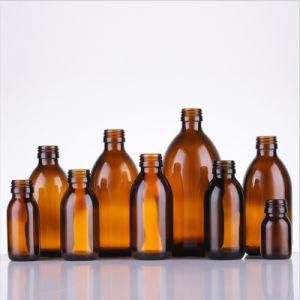 Empty Medicine 30ml 60ml 100ml 125ml 150ml 200ml 250ml 300ml 500ml Amber Glass Pharmaceutical Syrup Bottle with Plastic Cap