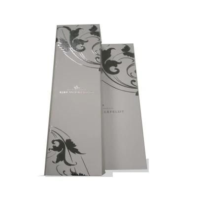 Silver Stamp Wine Bottle Paper Box