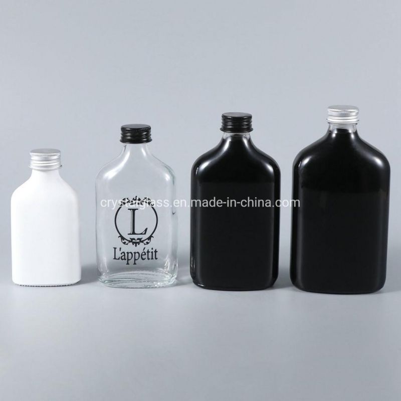 Various Size Flat Wine Beverage Bottle with Cap 50-500ml