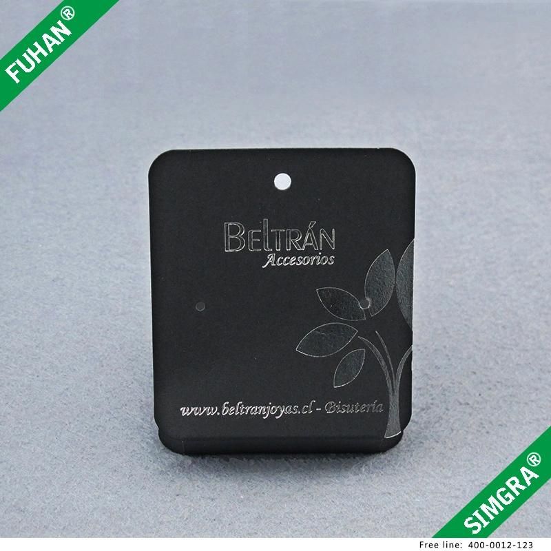 Black Hot Stamping Logo Paper Jewelry Tag