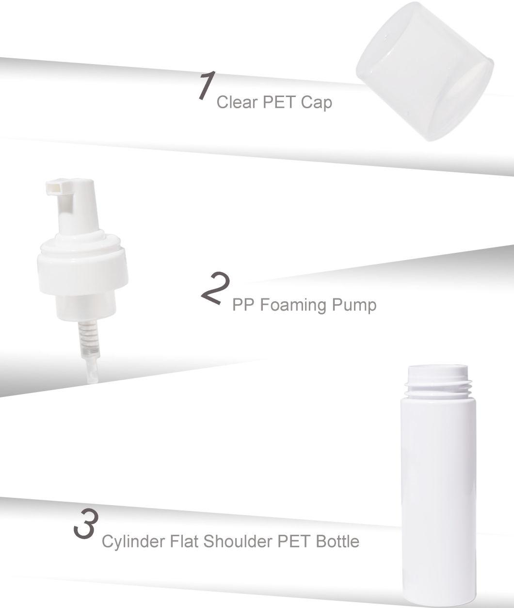 Clear Plastic Pet Material Pump Foaming Bottle 100ml for Cleaning Soap