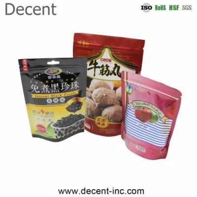 High Quality Hot Sale Custom Reusable Top Zip Plastic Bag Food Packaging/ 3 Side Seal Zipper Bag/ Stand up Pouch Zip Lock Bag Food