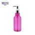 OEM Custom Pet 250ml Rose Red Empty Cosmetic Plastic Shampoo Soap Bottle